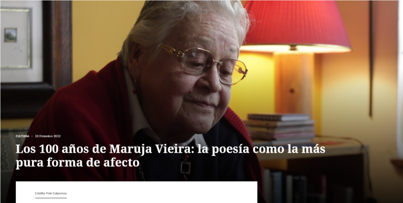 Maruja Vieira, cien años de la poesía como la más pura forma de afecto
